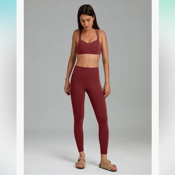 Colorfulkoala Dreamlux High Waisted Workout Leggings Yoga Pants XL Merlot - Picture 4 of 7